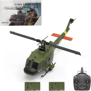 YUXIANG F07 UH-1D RC Helicopter for Adult, 1/34 Scale 2.4G 6CH Brushless Direct-Drive Remote Control Helicopter Model, 3D/6G Flybarless Aircraft Model with Optical Flow Positioning