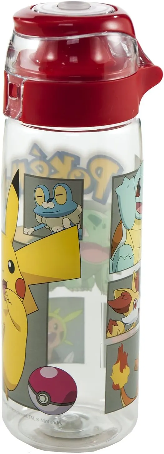 Zak 25-oz Pokemon Water Bottle with Flip-Top Cap & Carrying Loop- by, BPA-Free and Break Resistant