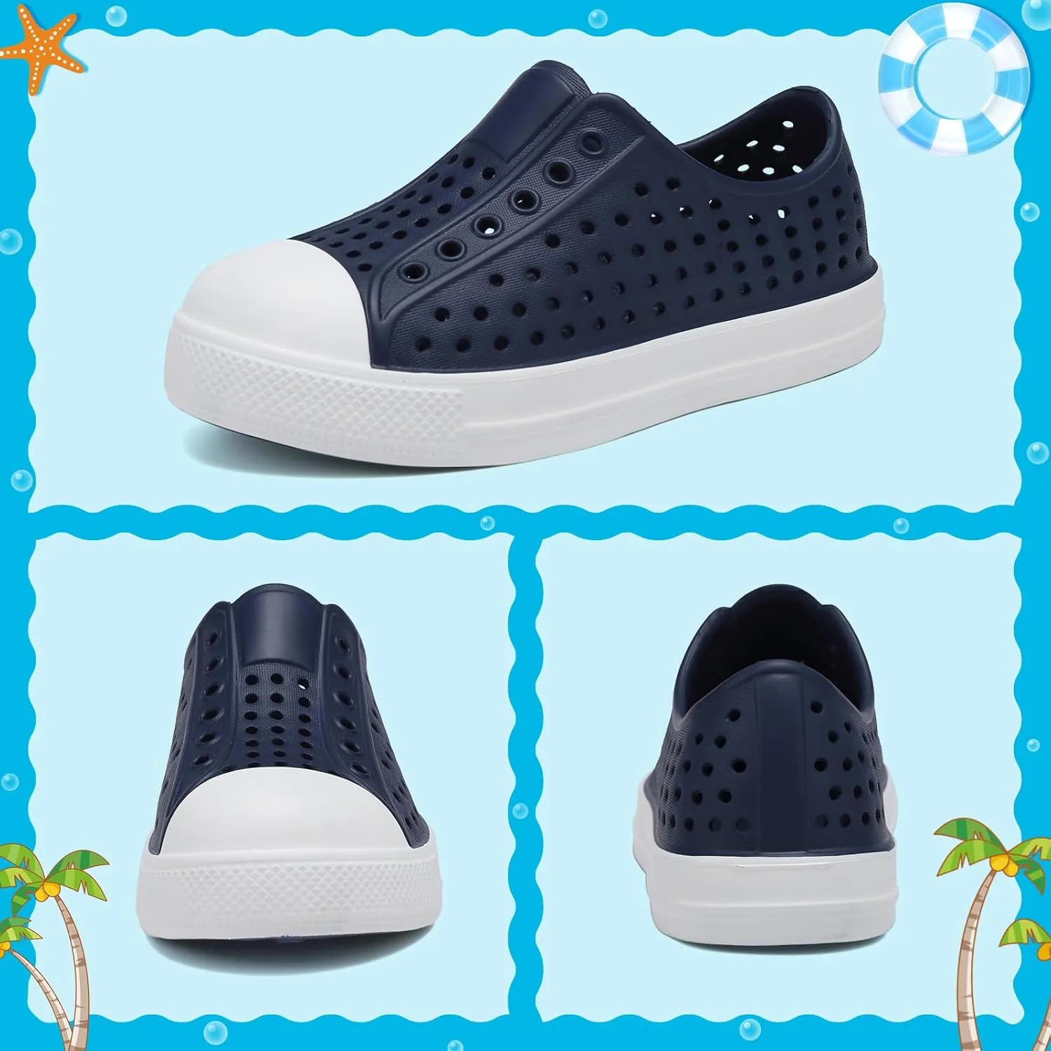 ziitop Kids Toddler Water Shoes for Boys Girls Baby Sandals Sneakers Beach Garden Swim, Anti-Slip Breathable Quick Dry Lightweight Slip-on (Toddler/Little Kid/Big Kid)