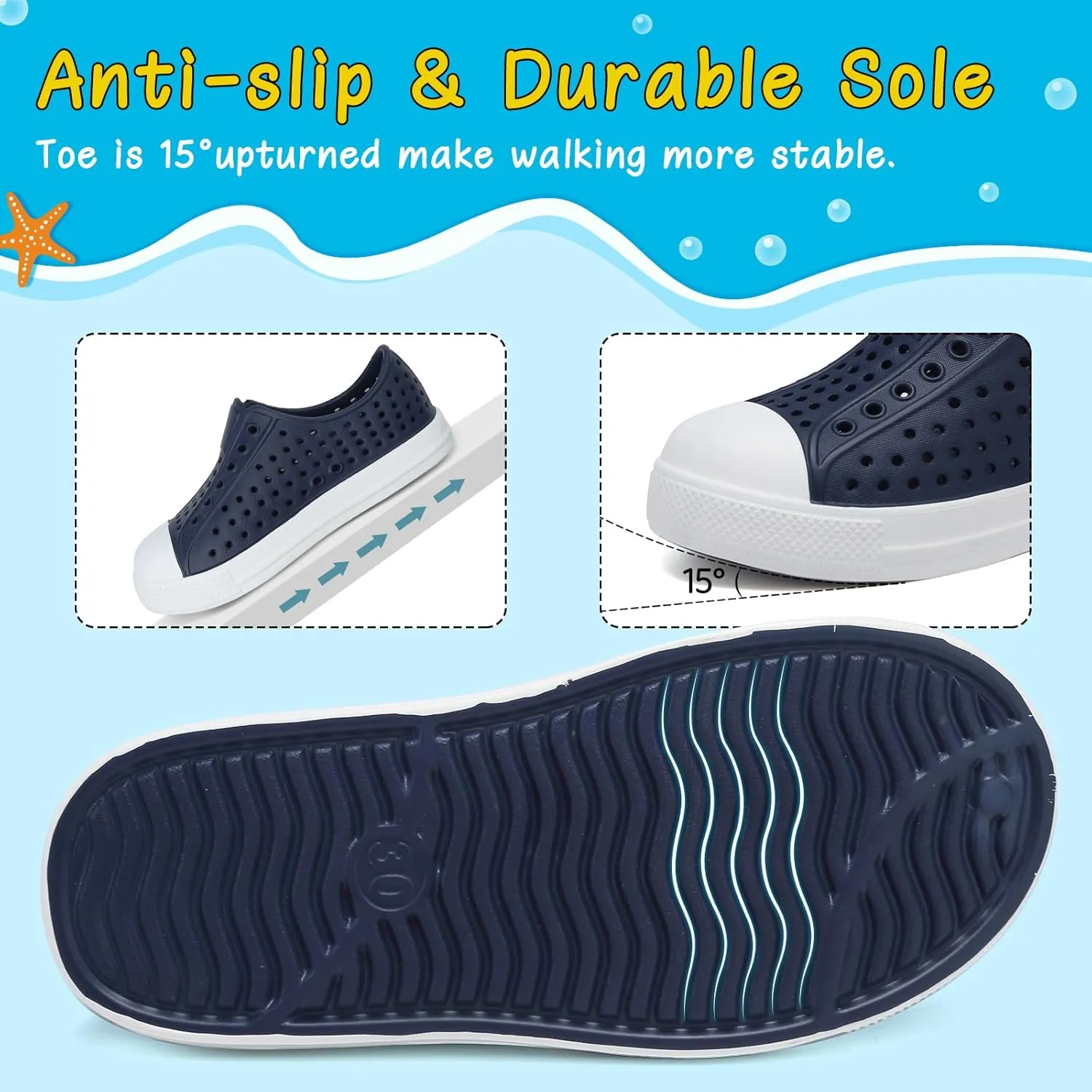 ziitop Kids Toddler Water Shoes for Boys Girls Baby Sandals Sneakers Beach Garden Swim, Anti-Slip Breathable Quick Dry Lightweight Slip-on (Toddler/Little Kid/Big Kid)