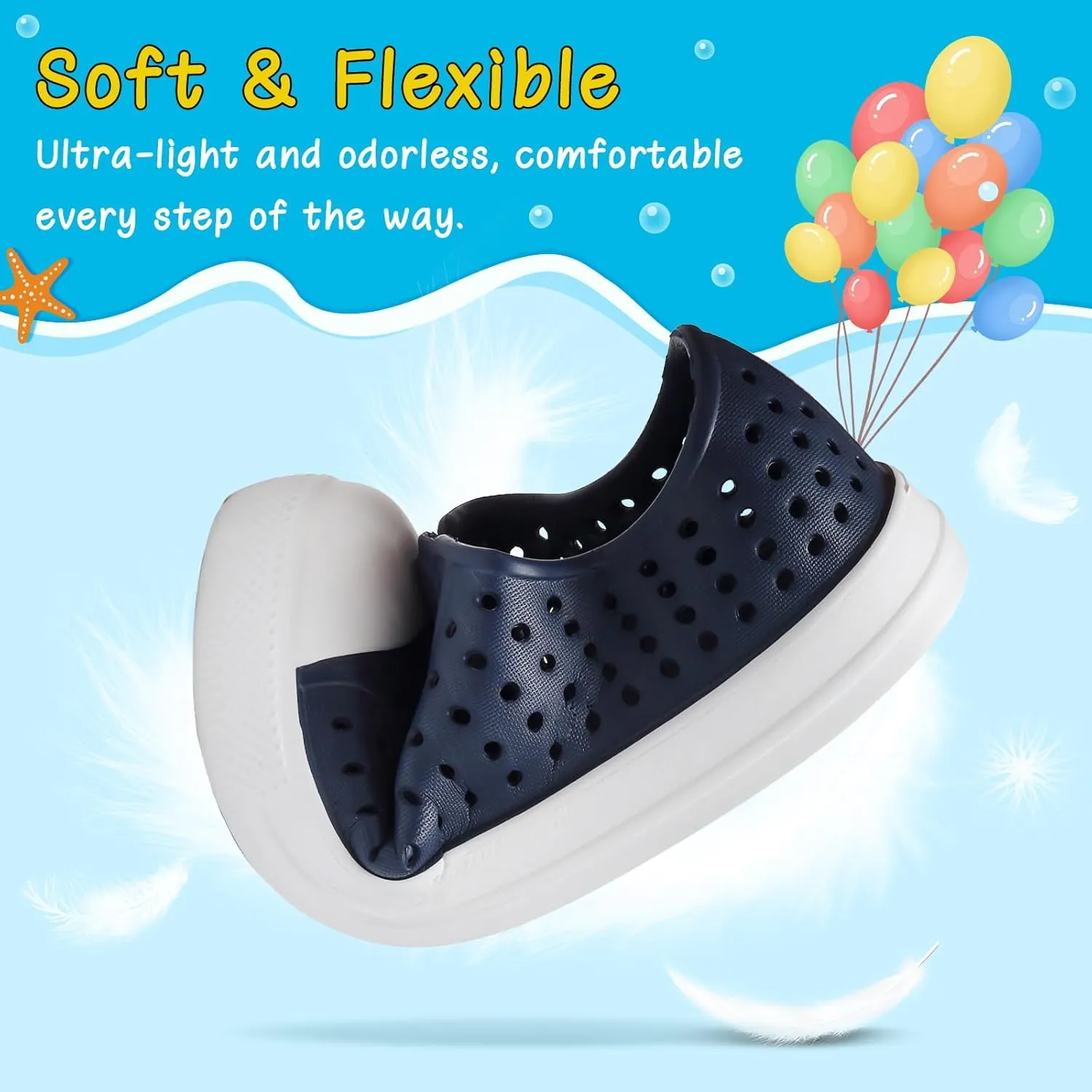ziitop Kids Toddler Water Shoes for Boys Girls Baby Sandals Sneakers Beach Garden Swim, Anti-Slip Breathable Quick Dry Lightweight Slip-on (Toddler/Little Kid/Big Kid)
