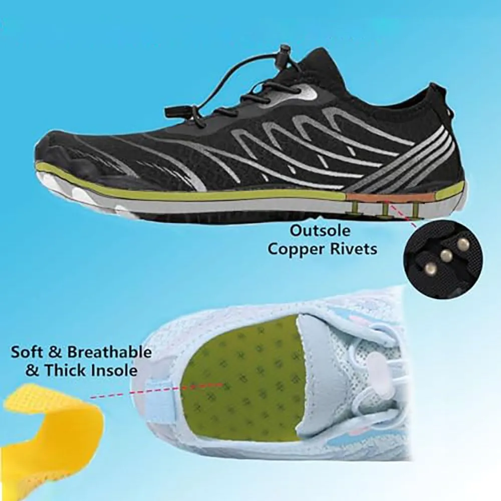 Zureto Copper Grounding Shoes for Women Neuropathy, Hike Barefoot Shoes with Copper, Wide Toe Soft Comfortable